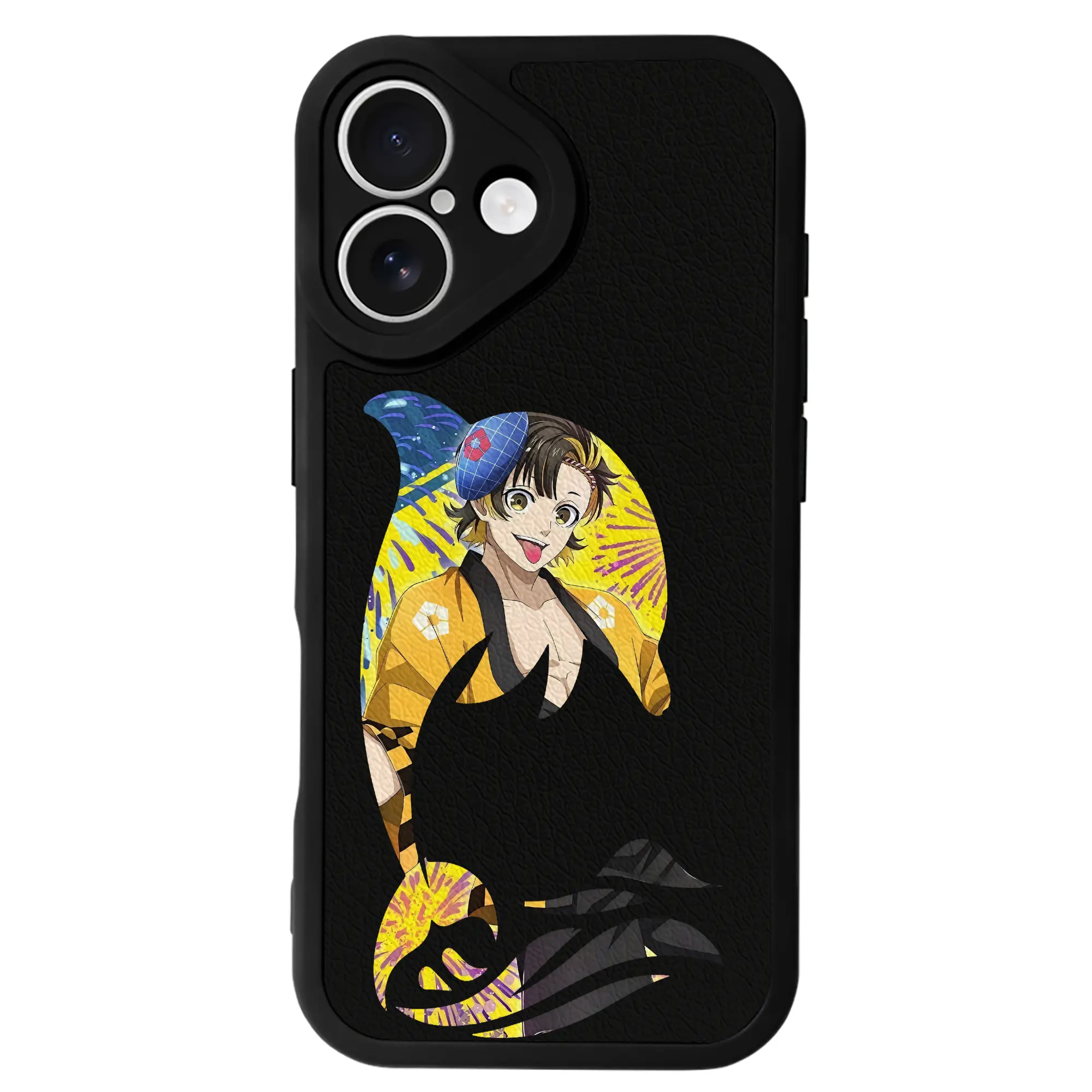 ブルーロック グッズ 蜂楽 廻 - IPhone 16シリーズ対応 ・ シリコンスマホケース ・ レザー調 ・ 高精度フィット ・ 耐衝撃 ・ ワイヤレス充電対応 ・ 精密カット